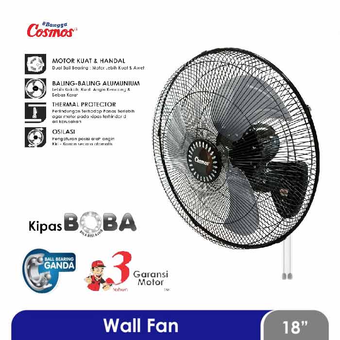 Cosmos Kipas Angin Dinding Electric Fan Dual Ball Bearing 18 Inch - WIF1803 | WIF-1803